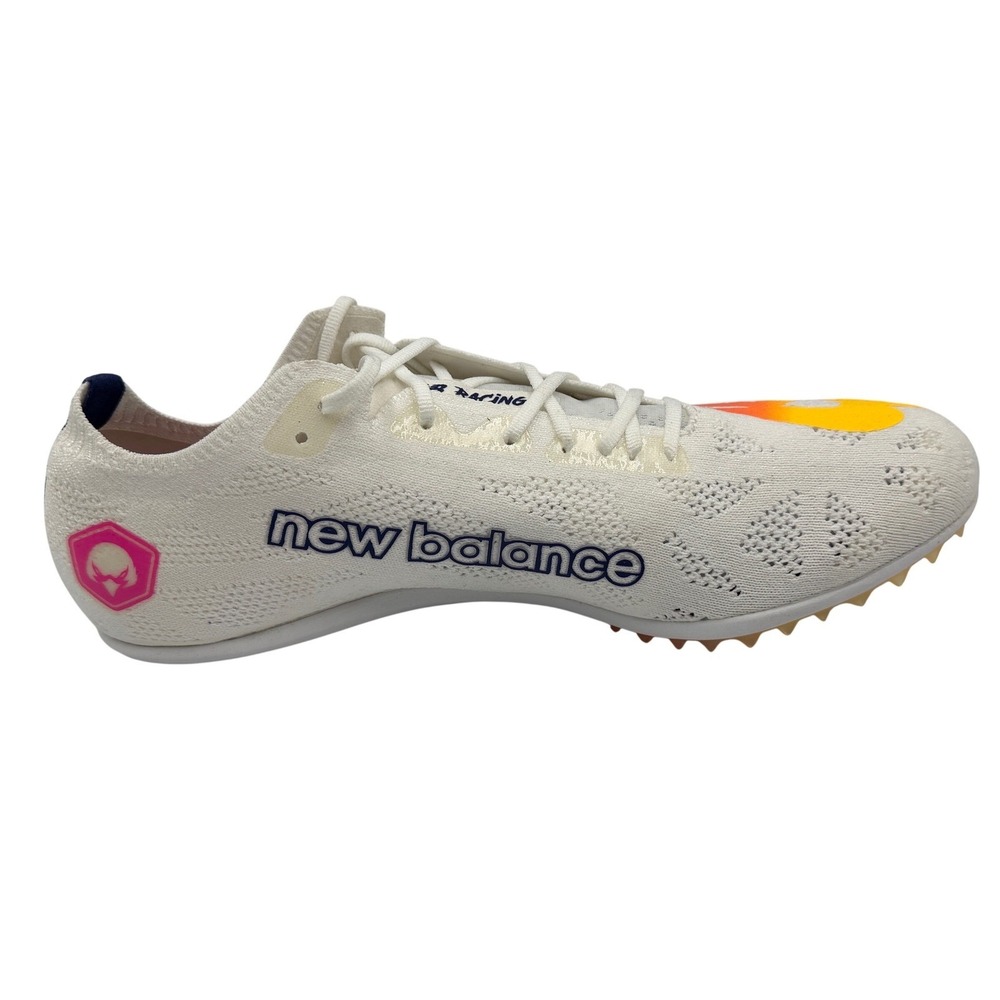 New Balance MD800v8 Running Spikes Mens 10.5 White Yellow New FuelCell MMD800W8 - Picture 12 of 16